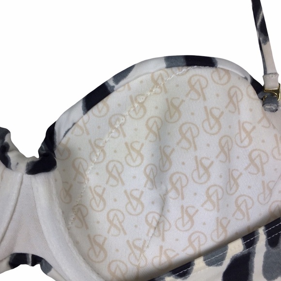 VICTORIA’S SECRET Bikini Top Halter Tie Neck Animal Print Leopard Cheetah 32B - Picture 13 of 15